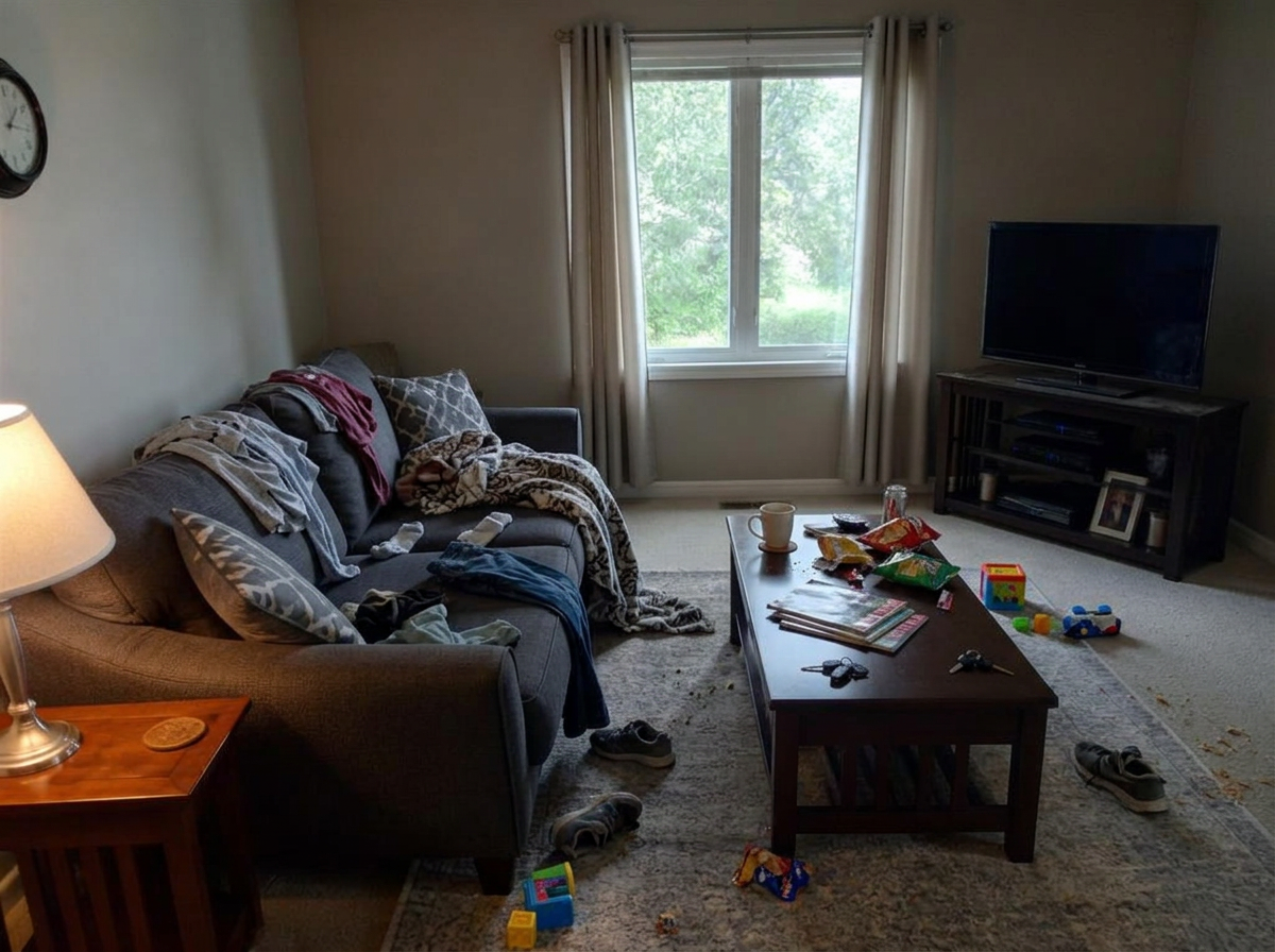 Living Room Reset — before